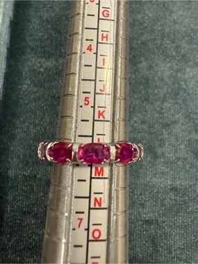925 pink topaz eternity ring size 6 marquise band